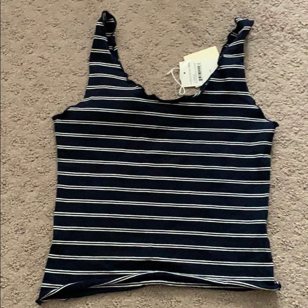 Navy crop tank- NEW!